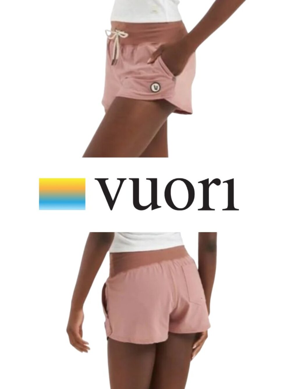 VUORI Seabreeze Short | Medium | Light Terracotta pink | lined brief